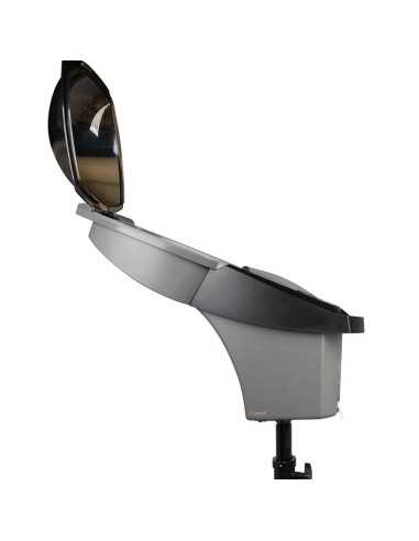 Casco de vapor plateado para peinar el cabello con ozono activo 