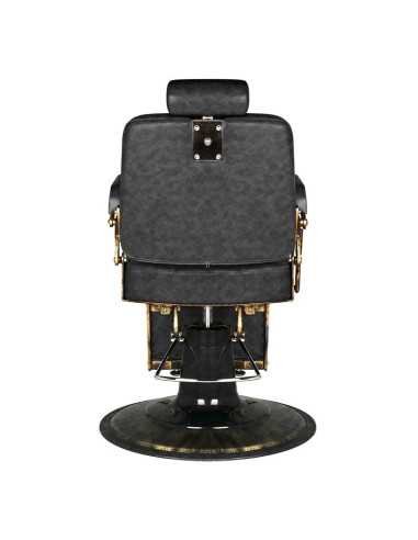 Poltrona da barbiere BOSS Old Black Leather Legend – Vintage & Precision Pro