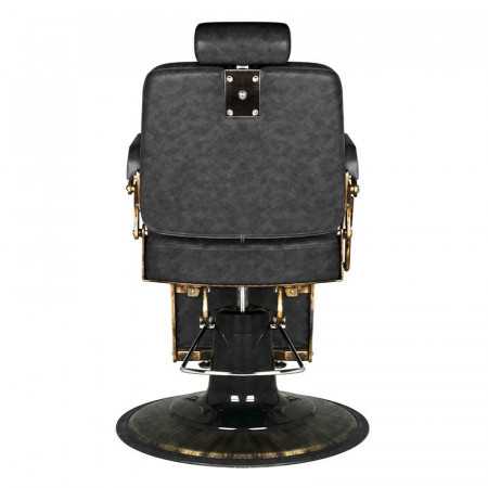 Sillón de peluquero Boss cuero viejo negro 