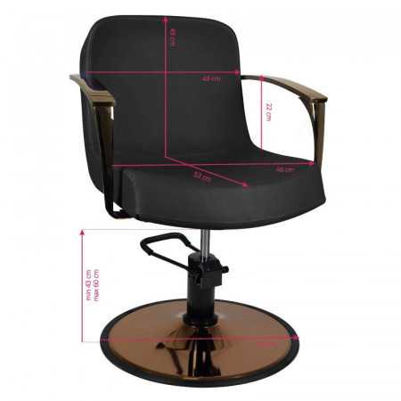 Styling stoel bolonia koper zwart 