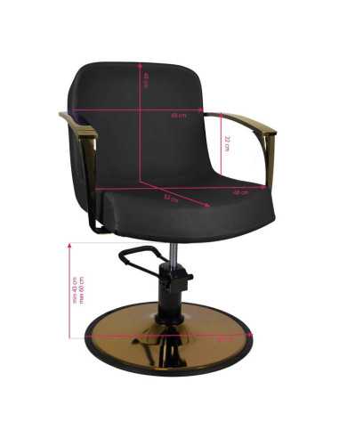 Bolonia Gold Black Hairdressing Chair {attributes}