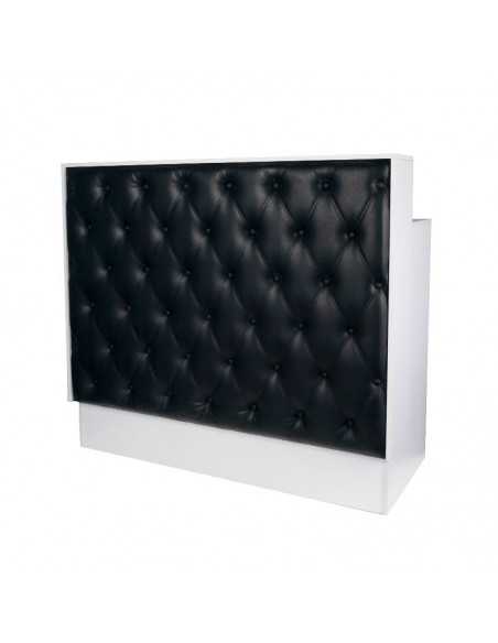 Black and white chesterfield style reception desk counter 