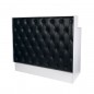 Black and white chesterfield style reception desk counter