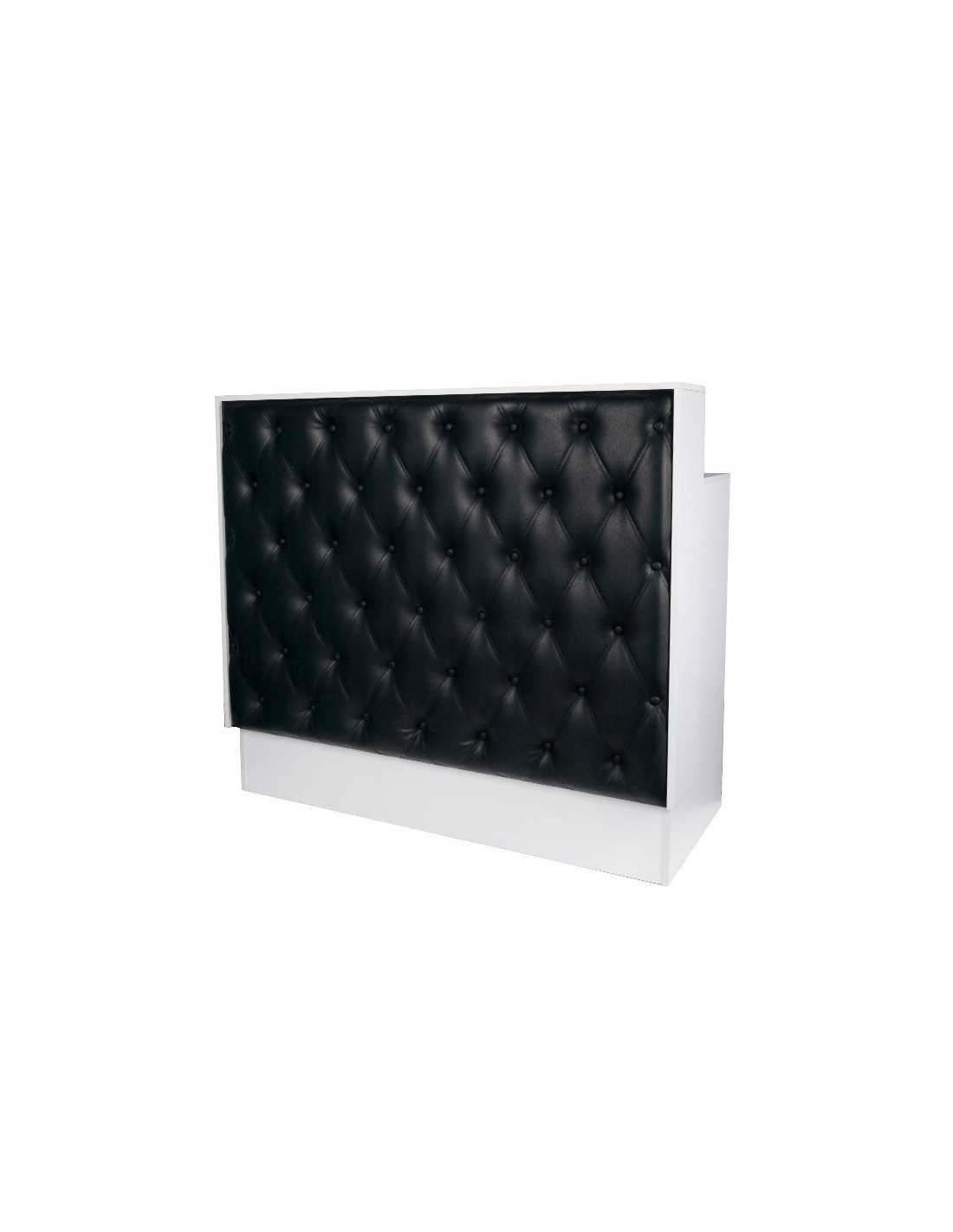 Black and white Chesterfield style reception desk counter