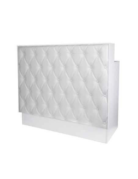 Balcão de recepção estilo Chesterfield branco