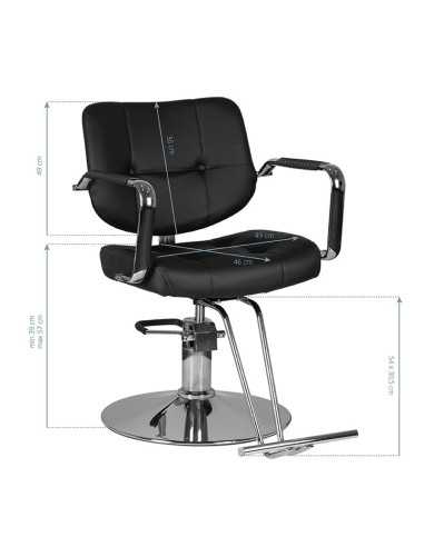 Vigo schwarzer Friseurstuhl {attributes}