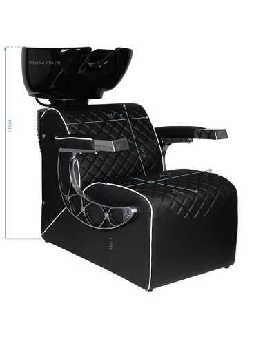 Bac a shampoing simone noir 