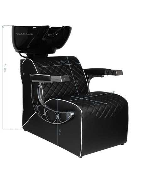 Bac a shampoing simone noir 