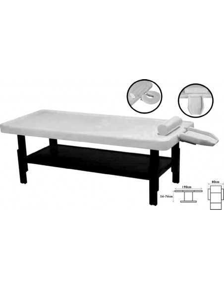 Mesa de masaje ayurvédico blanco negro