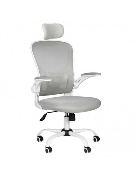 Fotel biurowy max comfort 73h biało - szary