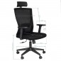 Office chair comfort 32h black