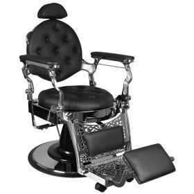 FAUTEUIL BARBIER GIULIO ARGENT NOIR 