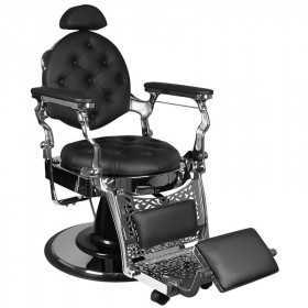 Giulio barber chair black silver 