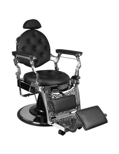 Giulio barber chair black silver 