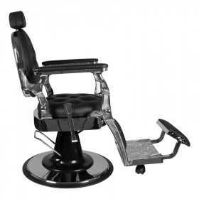 FAUTEUIL BARBIER GIULIO ARGENT NOIR  2