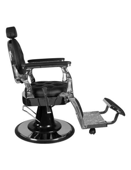Fauteuil barbier giulio argent noir 