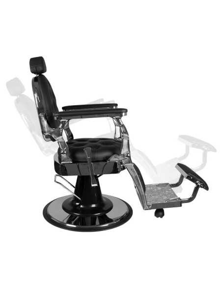 Fauteuil barbier giulio argent noir 