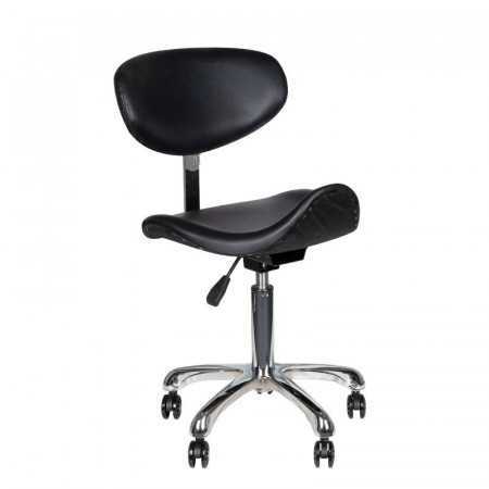 Stool on wheels 1637 black