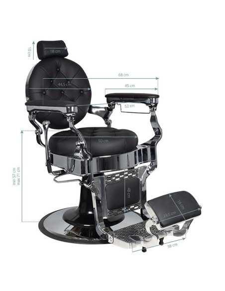 Francesco black barber chair 