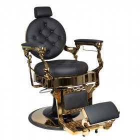 Fauteuil barbier claudius or noir 