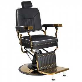 FAUTEUIL BARBIER FILIPPO OR NOIR 