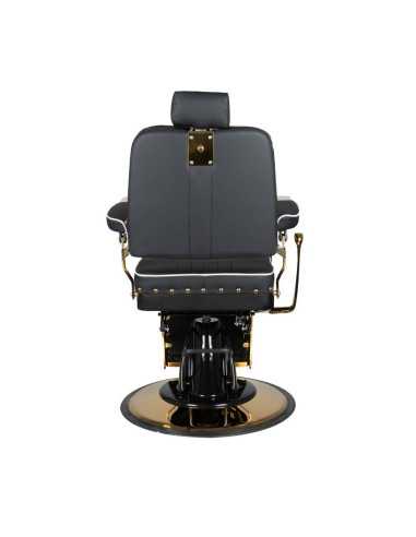 Poltrona da barbiere Filippo Gold Black – Elegante trono professionale