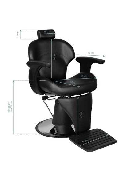 Fauteuil barbier igor noir 