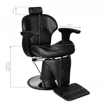 FAUTEUIL BARBIER IGOR NOIR 