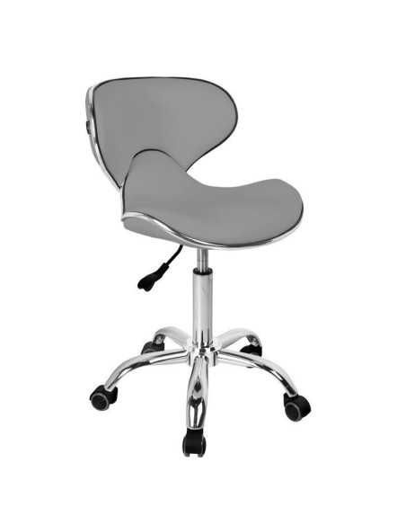 Tabouret à roulettes q-4599 gris