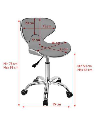 GABBIANO TABORET KOSMETYCZNY Q-4599 SZARY