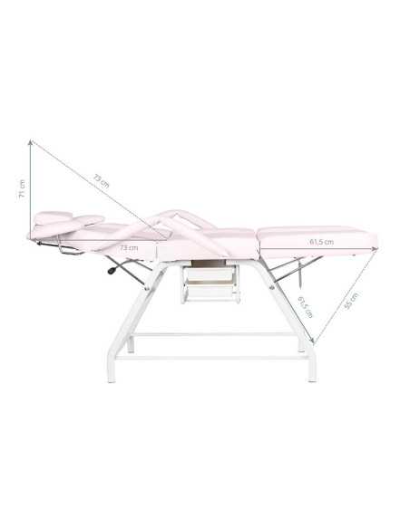 Sillón de tratamiento de pestañas rosa Ivette 