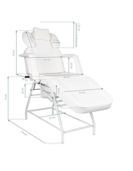 Eyelash treatment chair ivette white 