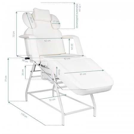 Sillón de tratamiento de pestañas ivette blanco 