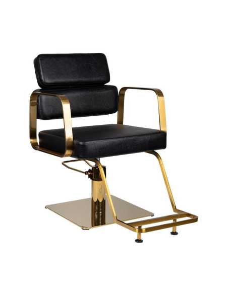 Fauteuil de coiffure porto or noir 
