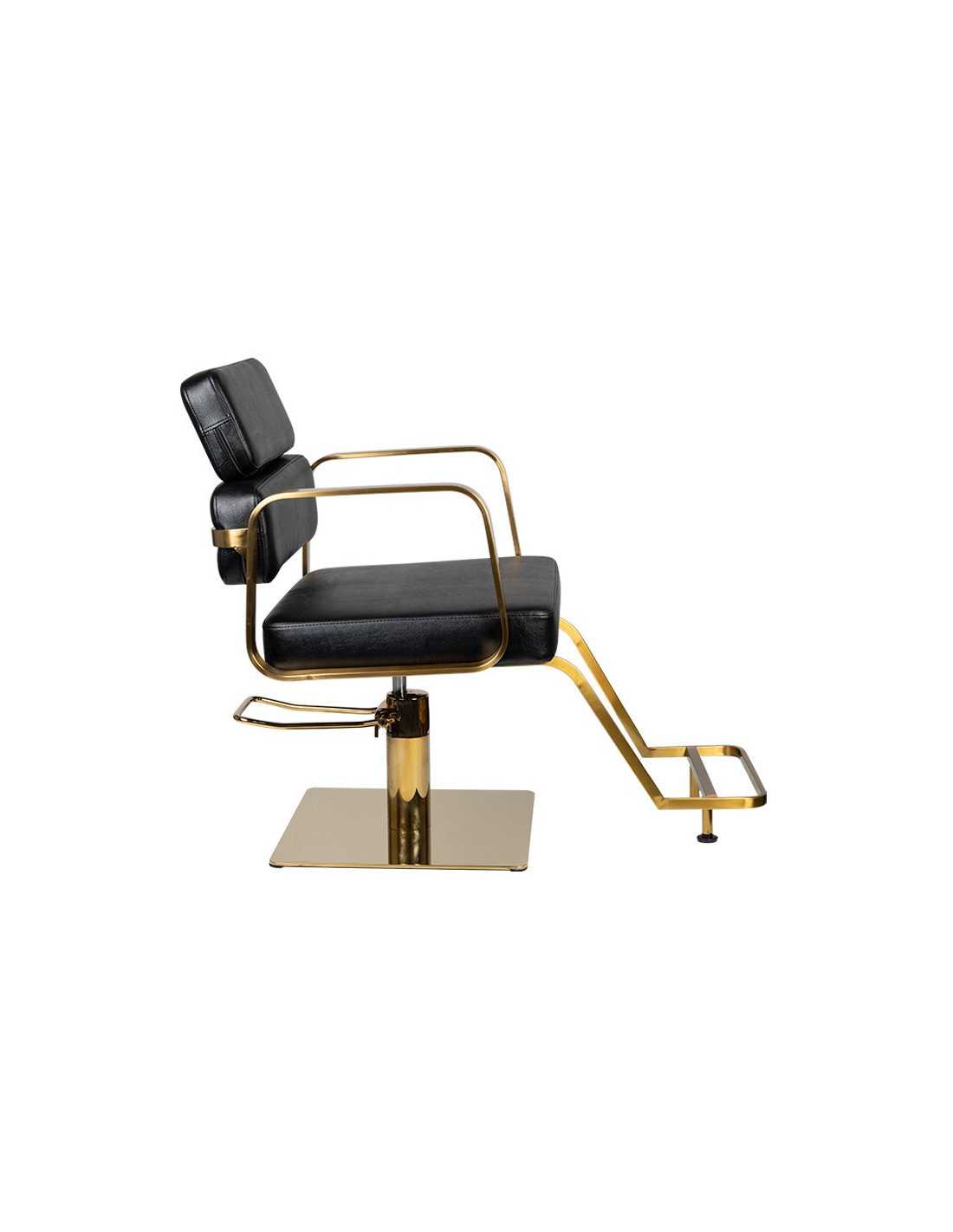 Porto gold black hairdressing chair {attributes}