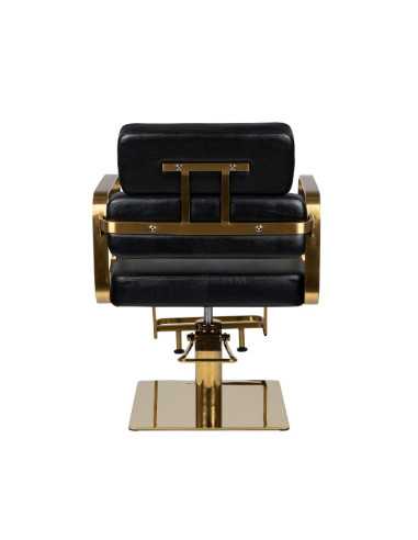 Sedia stile porto nero oro 