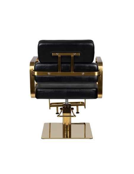 Fauteuil de coiffure porto or noir 