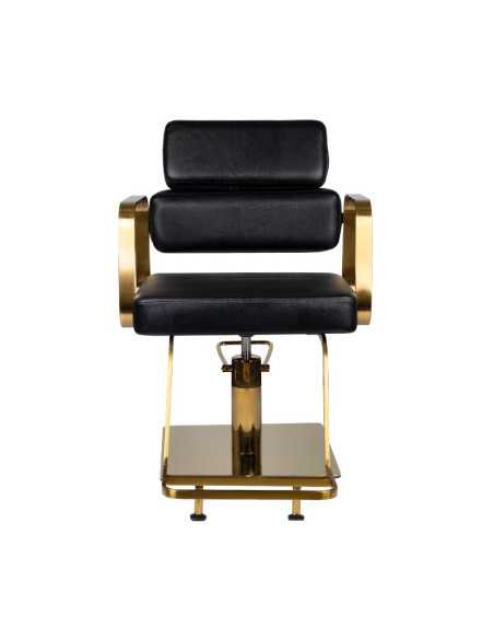 Fauteuil de coiffure porto or noir 