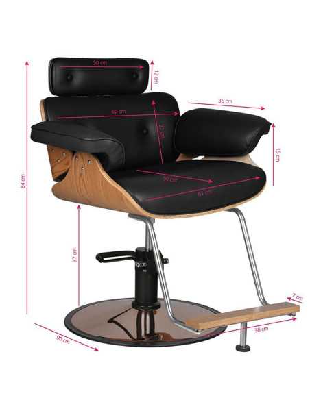 Fauteuil de coiffure florence noir 