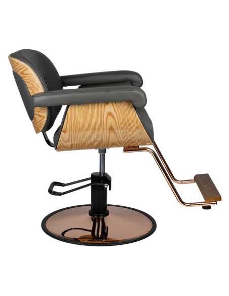 Fauteuil de coiffure tuluza noir bois {attributes}