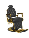 Fauteuil barbier francesco or noir 