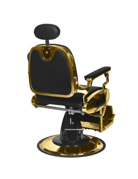 Fauteuil barbier francesco or noir 