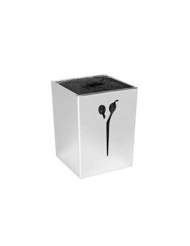 Soporte para tijeras de peluquería plateado juego de 2 