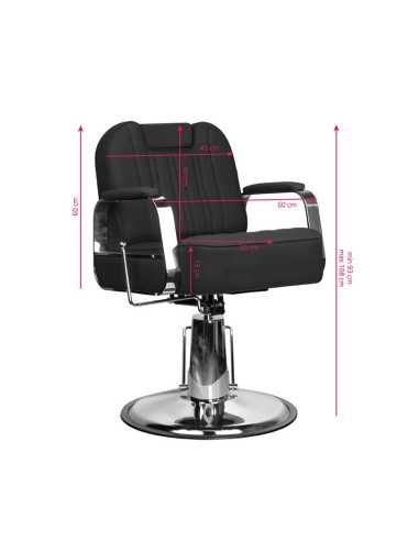 RUFO schwarzer Friseurstuhl {attributes}