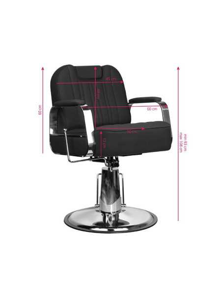 Fauteuil de coiffure RUFO noir {attributes}