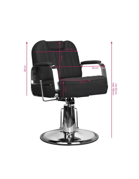 Rufo black hairdressing chair