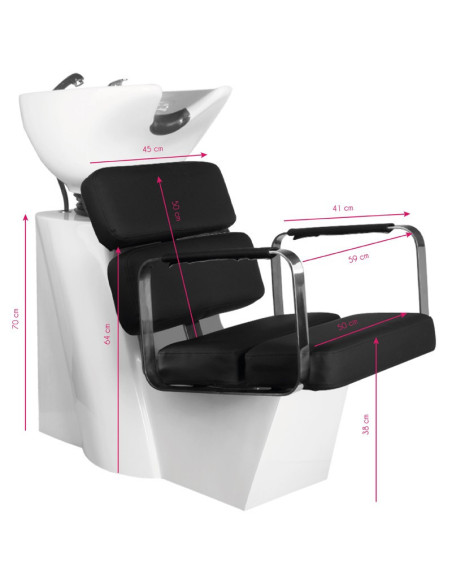 Zwarte porto shampootray 