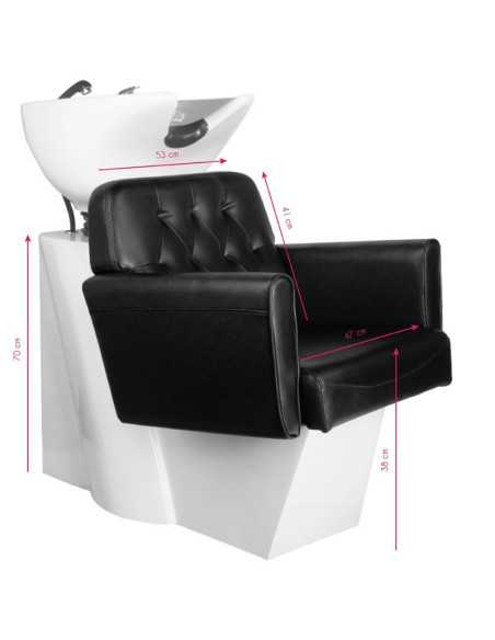 Lavatório para shampoo Hamburgo preto
