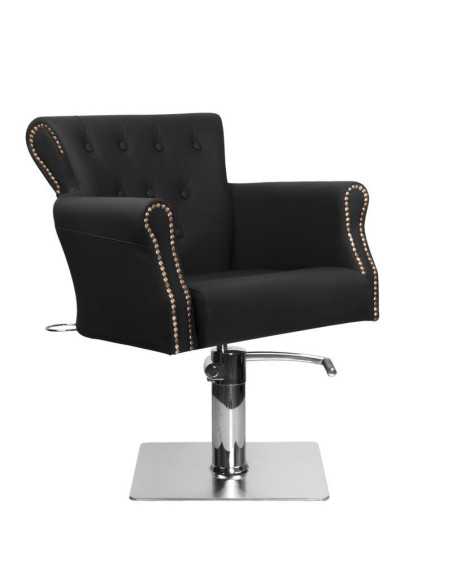 Padded hairdressing chair alberto black