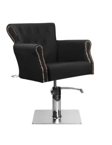Sillón de peluquería acolchado alberto negro 